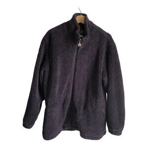 Vintage 90's Fleece Zip Sweatshirt Jacket/Coat Purple SZ M